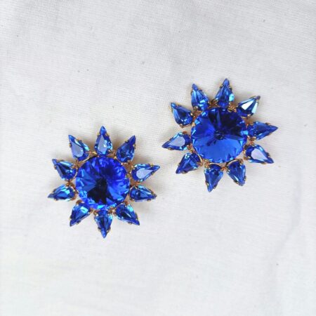orecchini stella blu 1980s