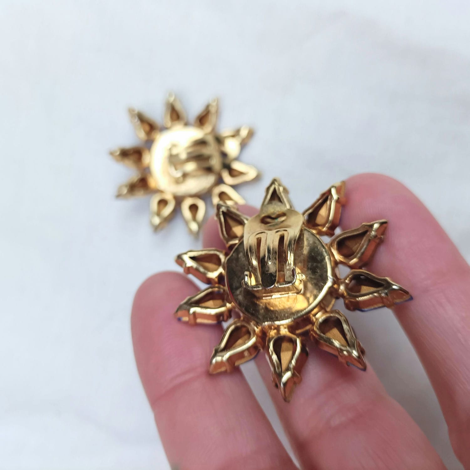 orecchini blu vintage