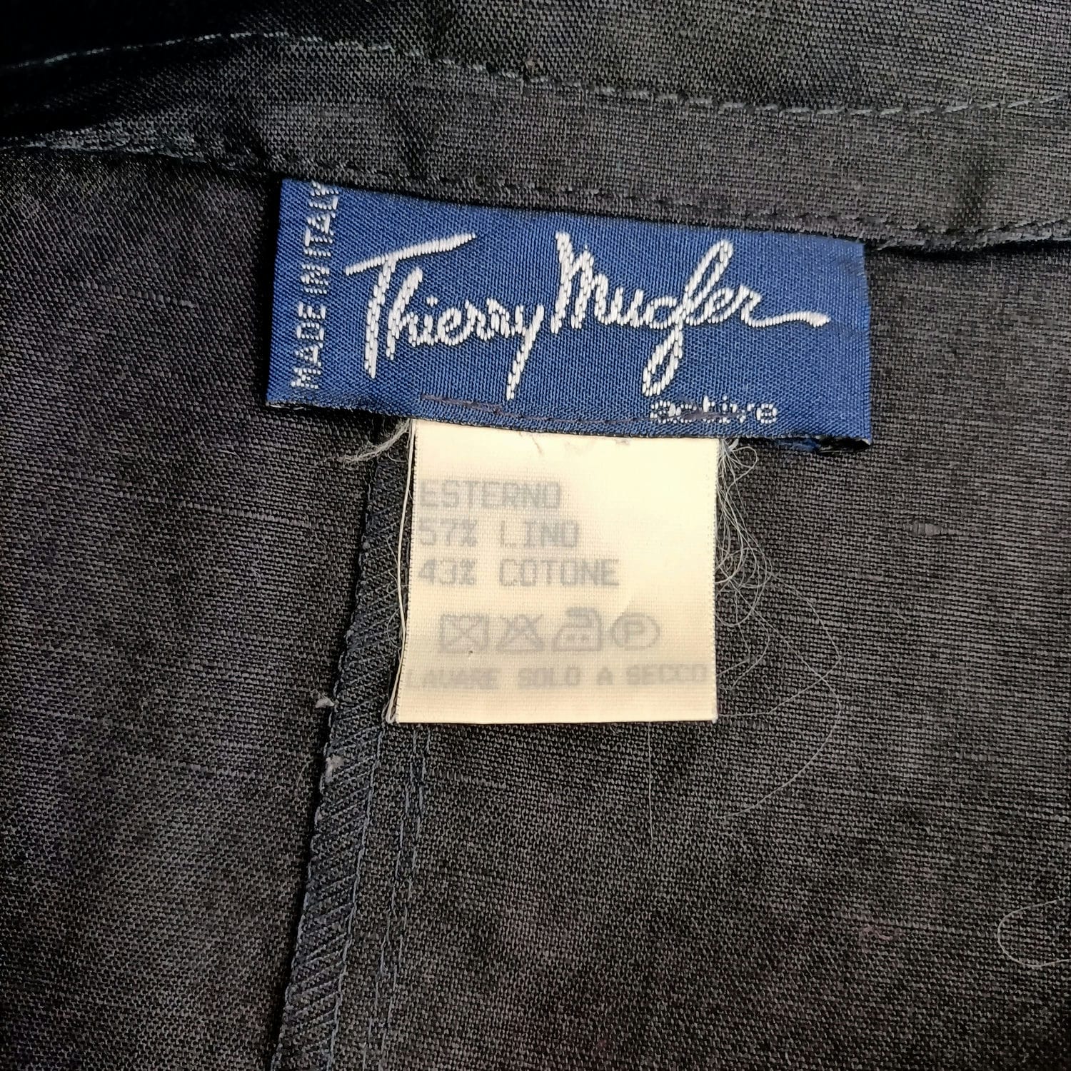 Thierry Mugler vestito nero in lino - immagine 2