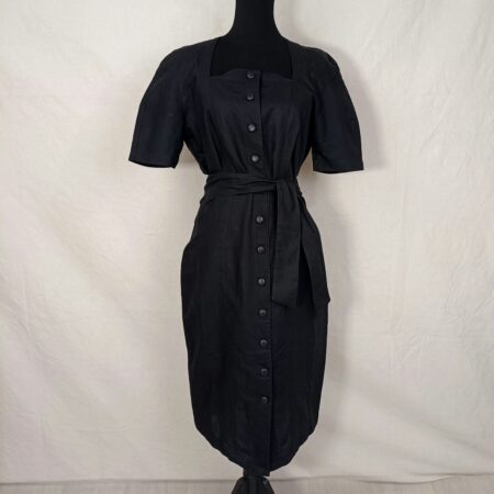Thierry Mugler vestito nero in lino