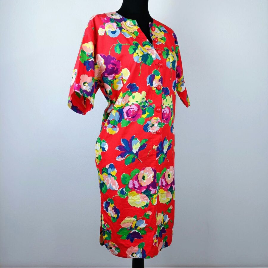 Ungaro vintage vestito rosso a fiori - immagine 3