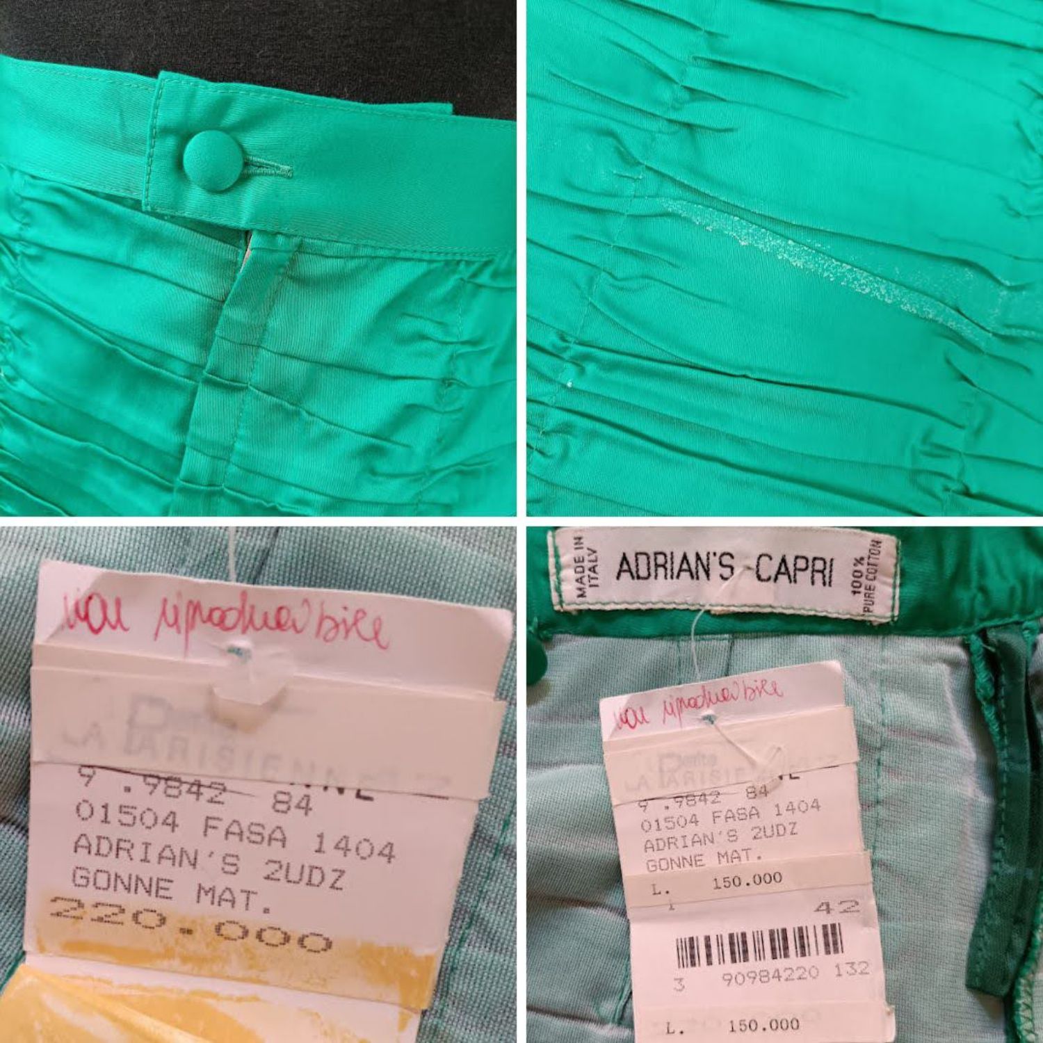 vintage emerald green skirt