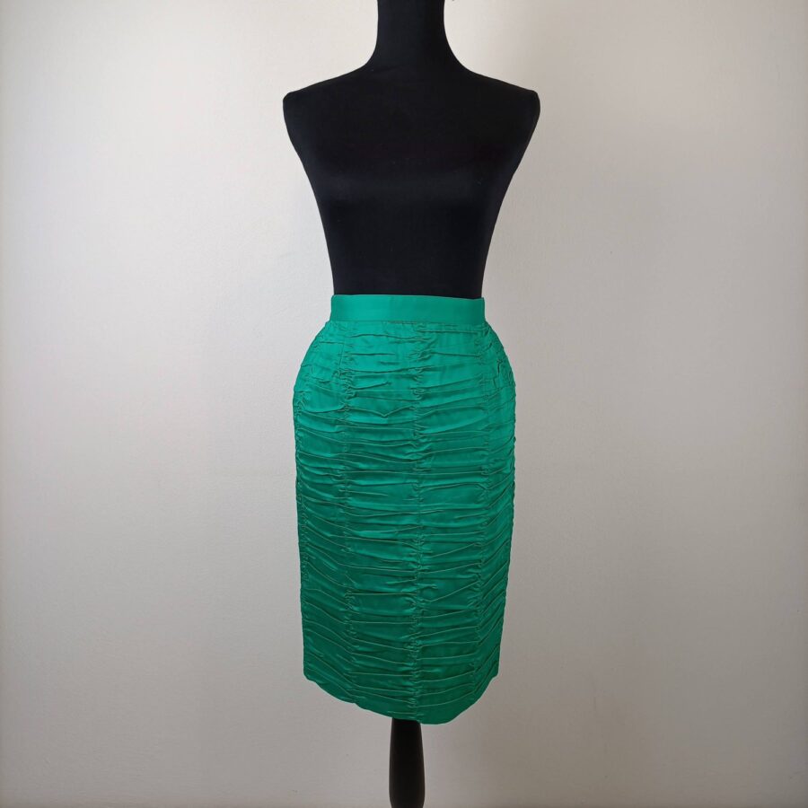 gonna verde smeraldo vintage