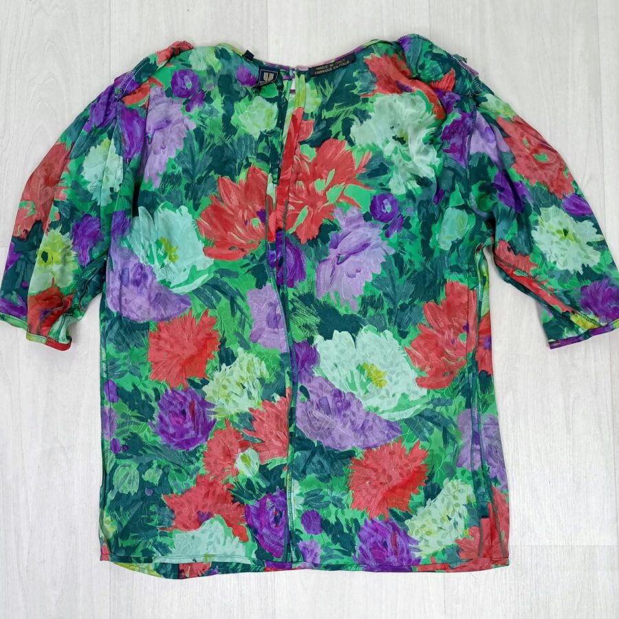 blusa fiori vintage anni 80 Ungaro