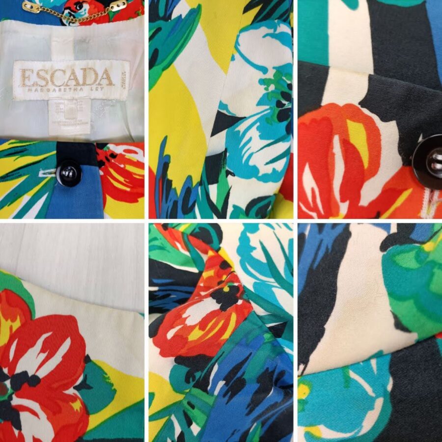 parrot jacket Escada vintage