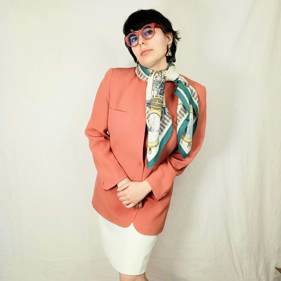 giacca rosa vintage