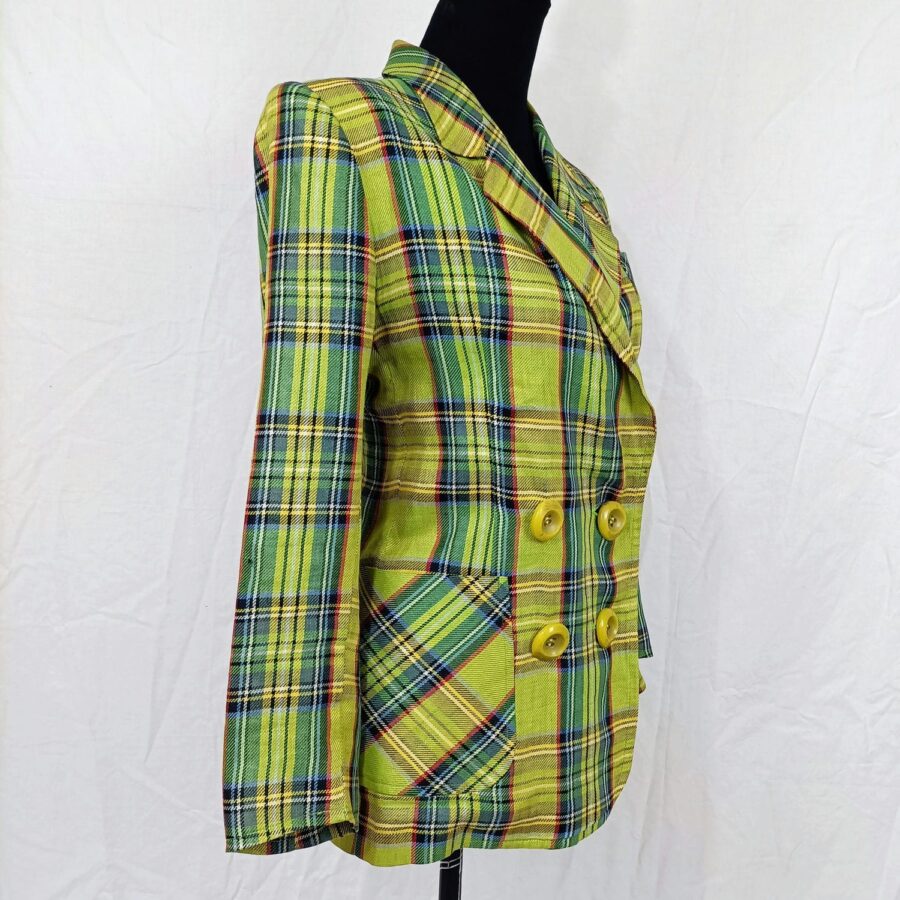 giacca tartan verde