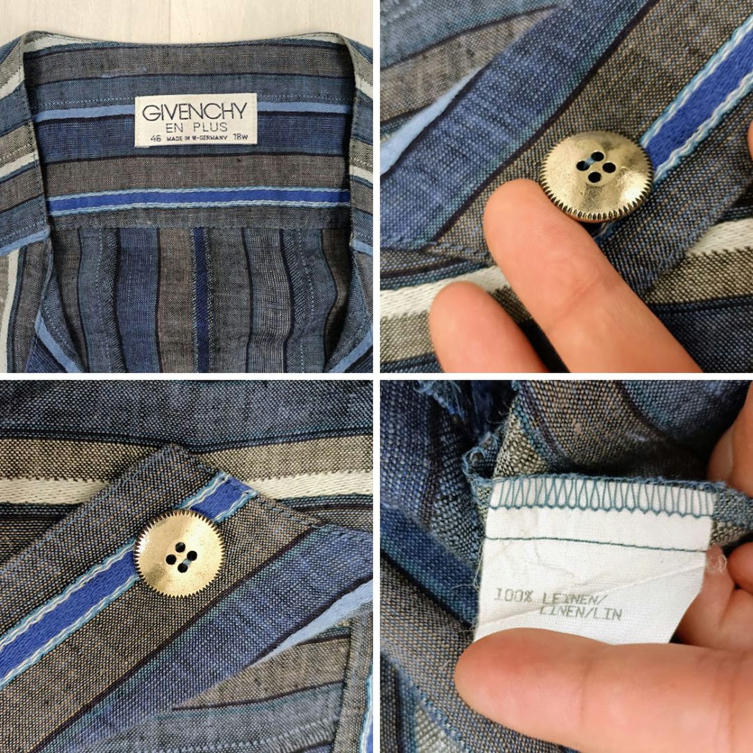 camicia in lino vintage anni 80 oversize