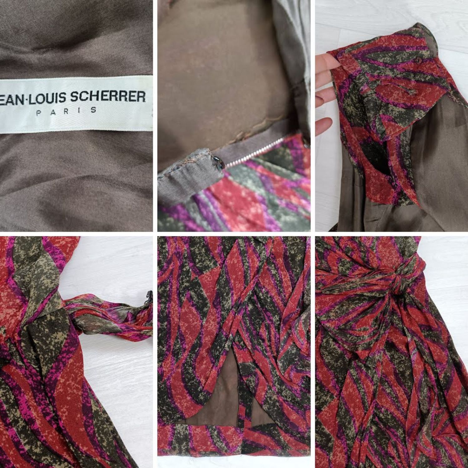 Vestito bordeaux cerimonia Scherrer Paris - immagine 3
