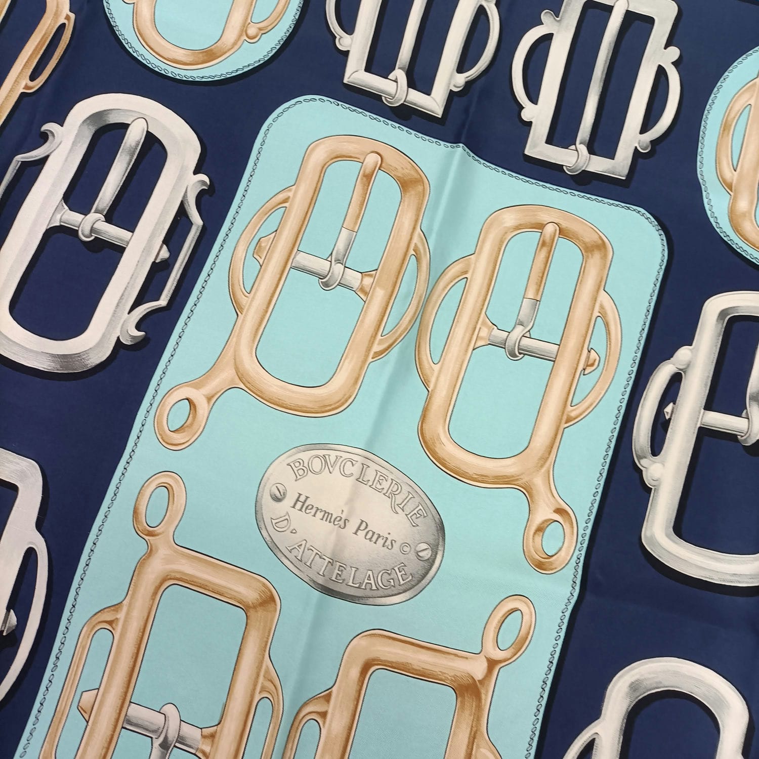 Bouclerie d'attelage Hermès carré 1978