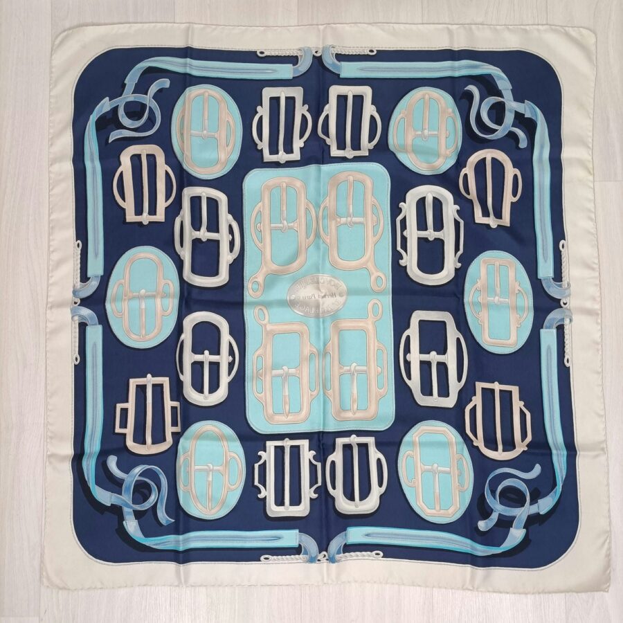 foulard blu e oro