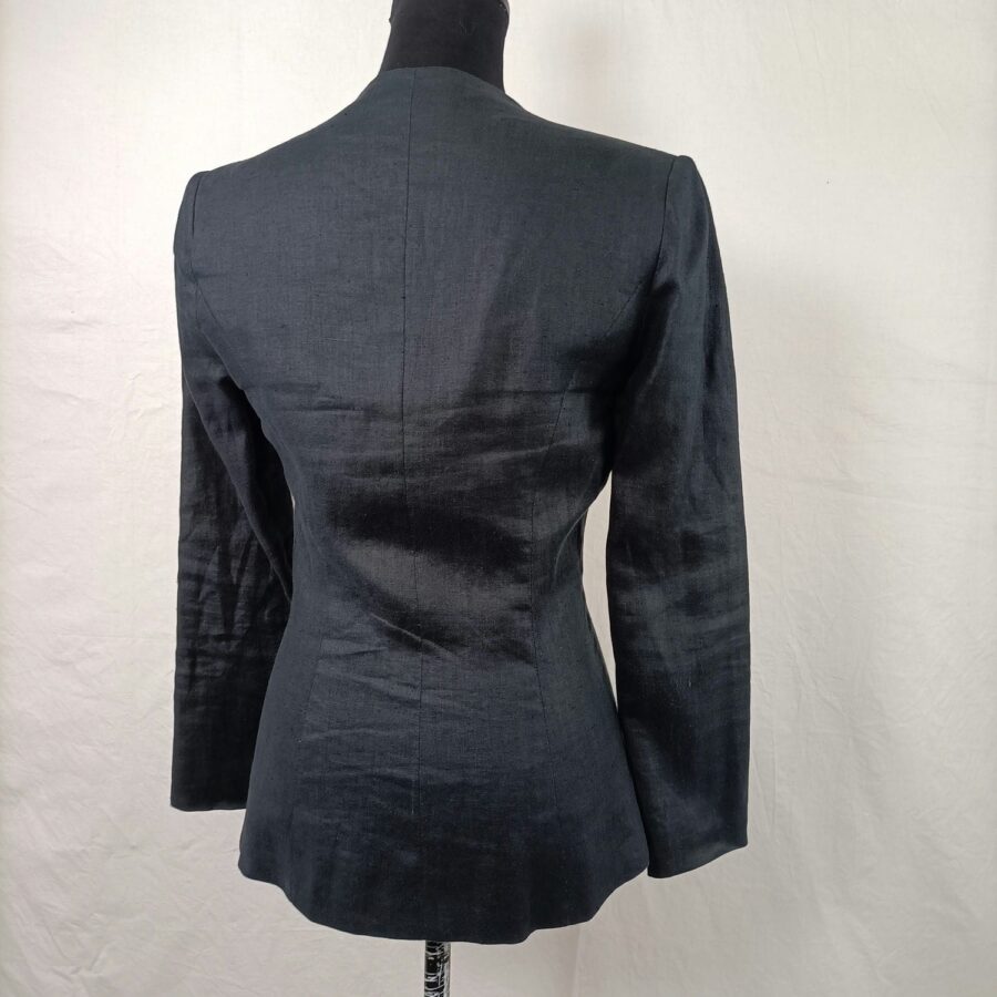 blazer donna lino nero