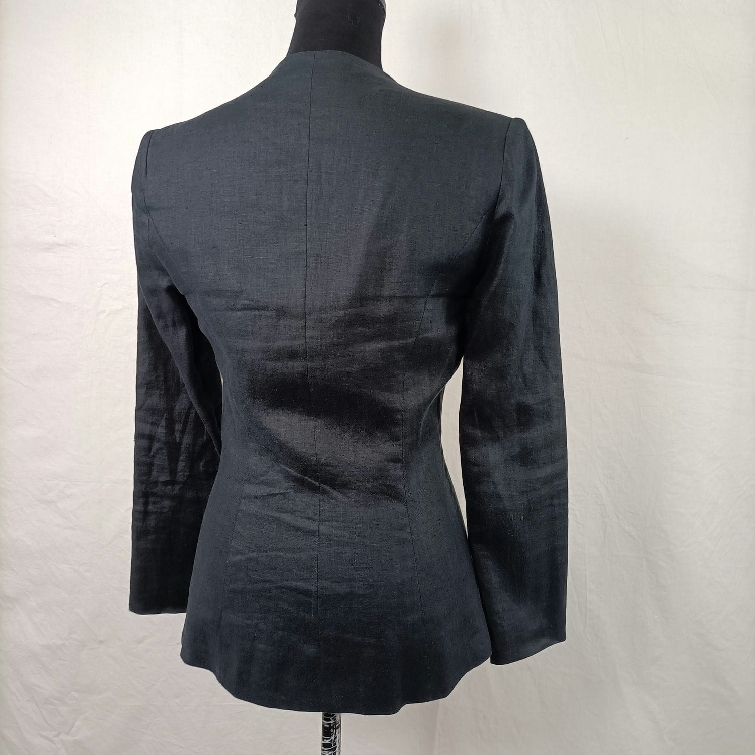 blazer donna lino nero