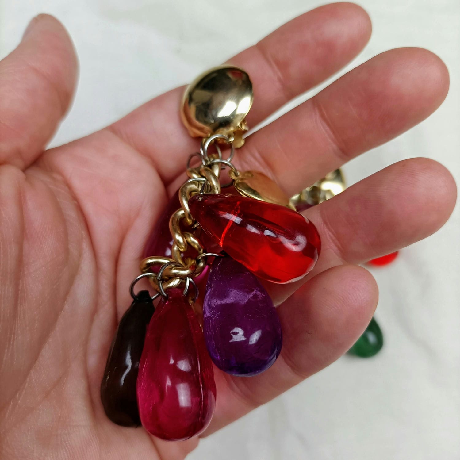 orecchini vintage colorati