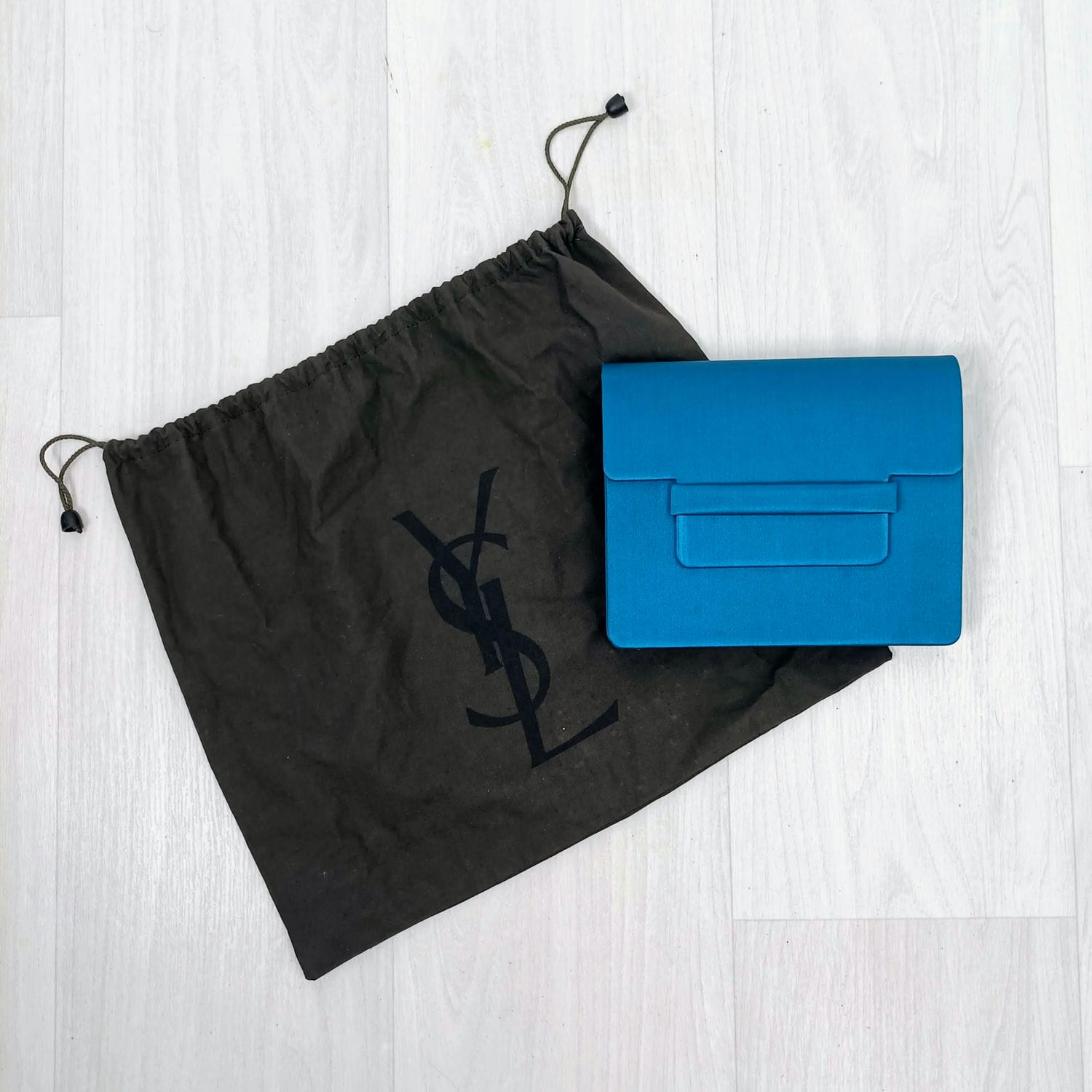 borsa seta blu da cerimonia vintage