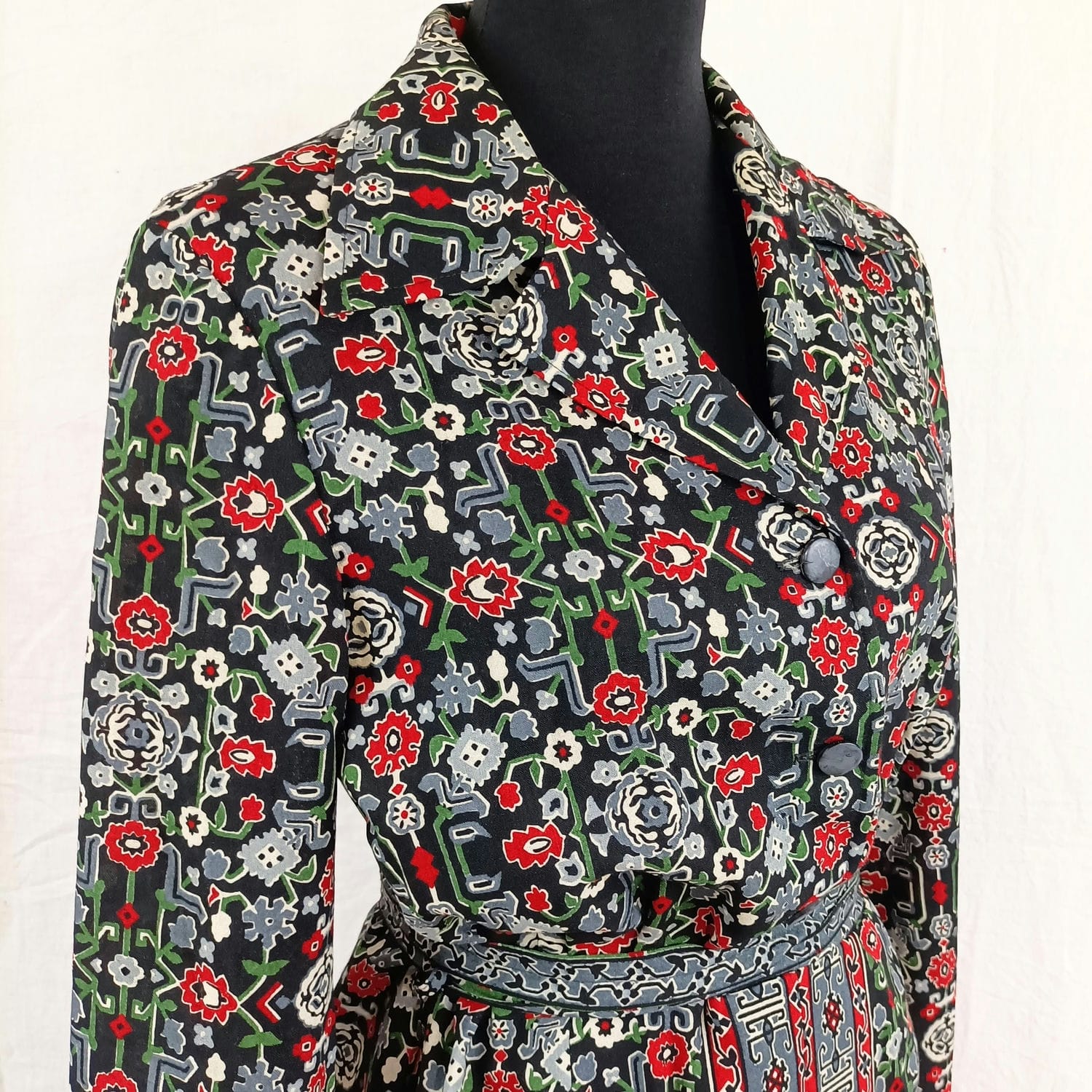 wool women vintage dress