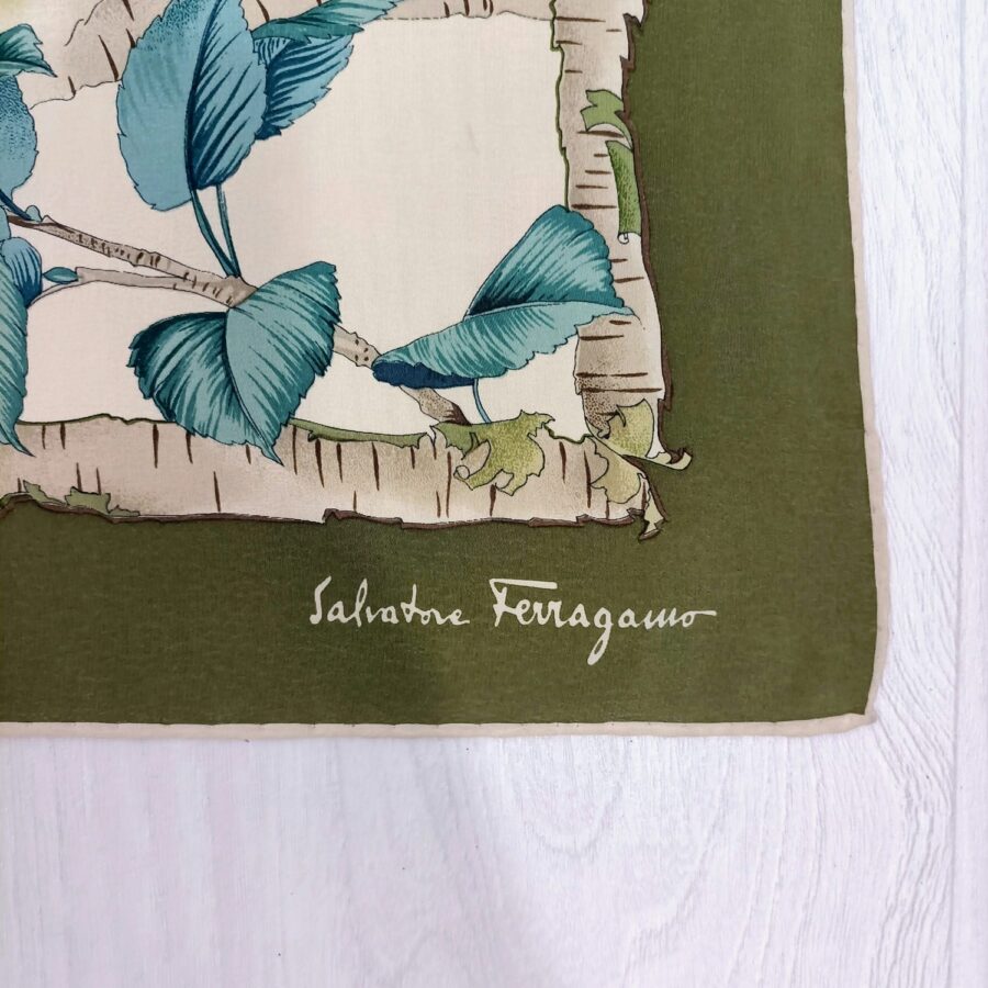 birds silk scarf