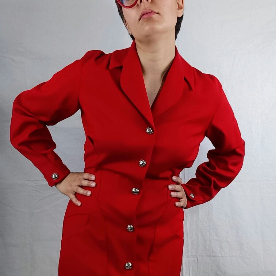 vestito rosso glam