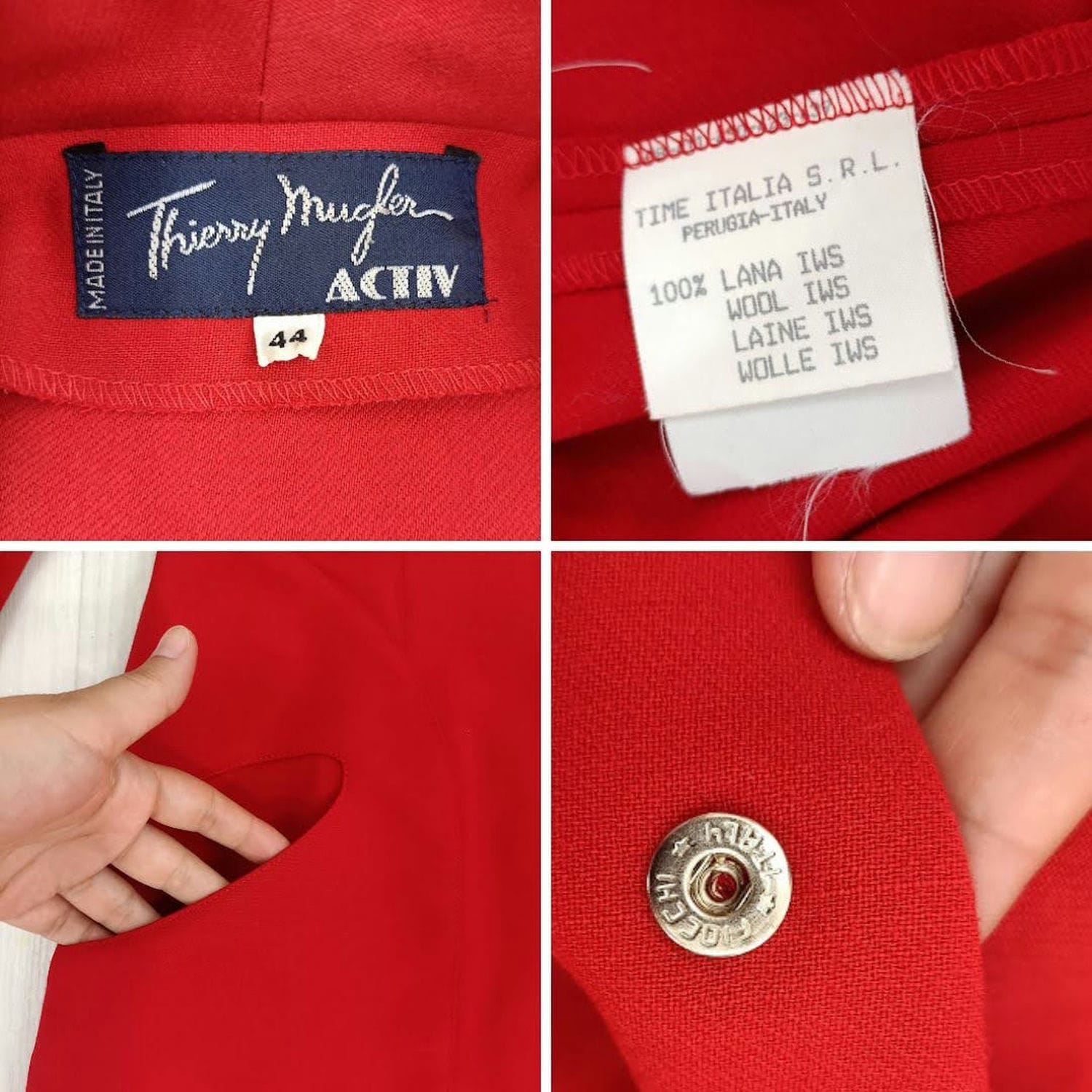 mugler red dress vintage