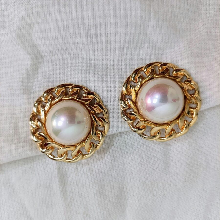 orecchini vintage con perla