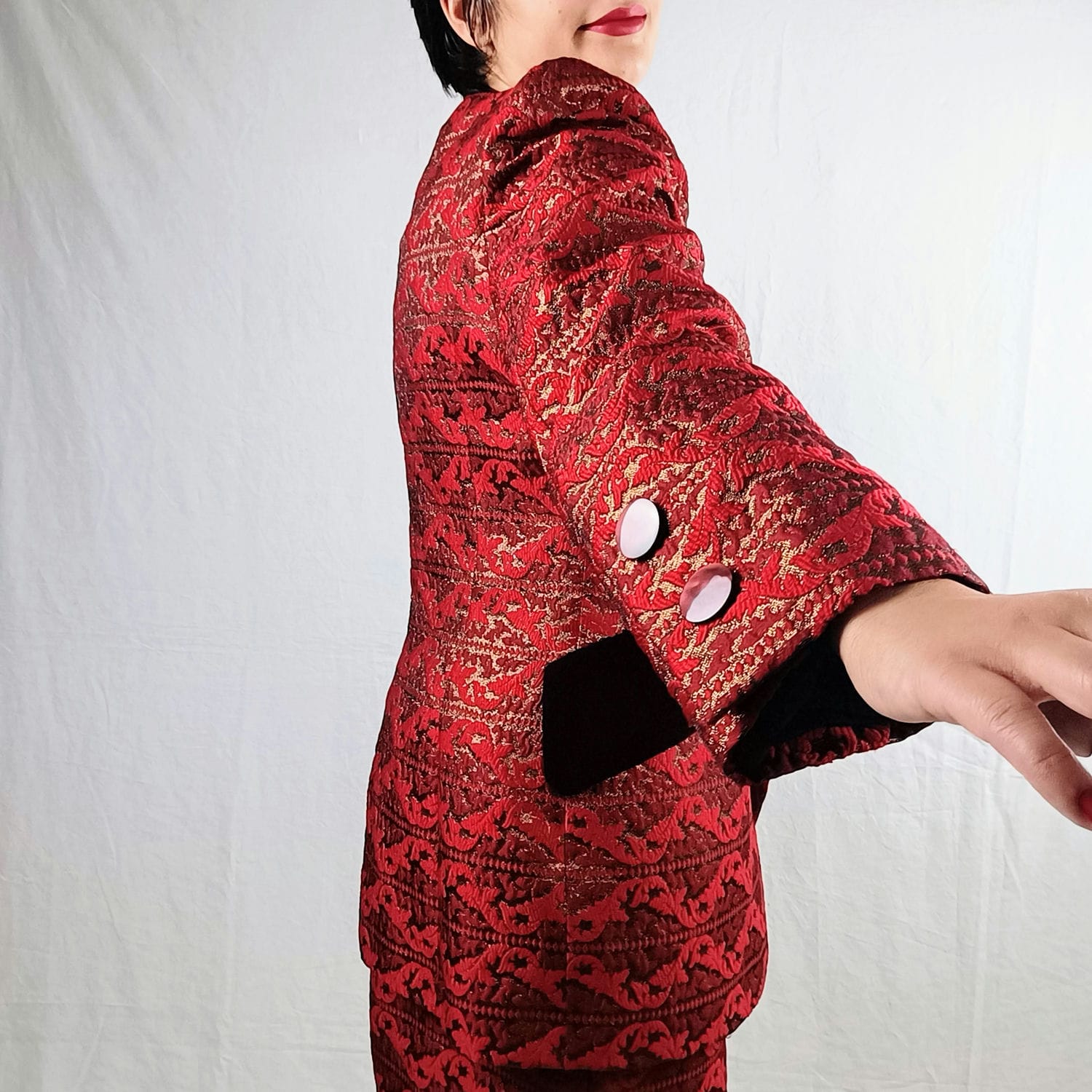 tailleur rosso Natale