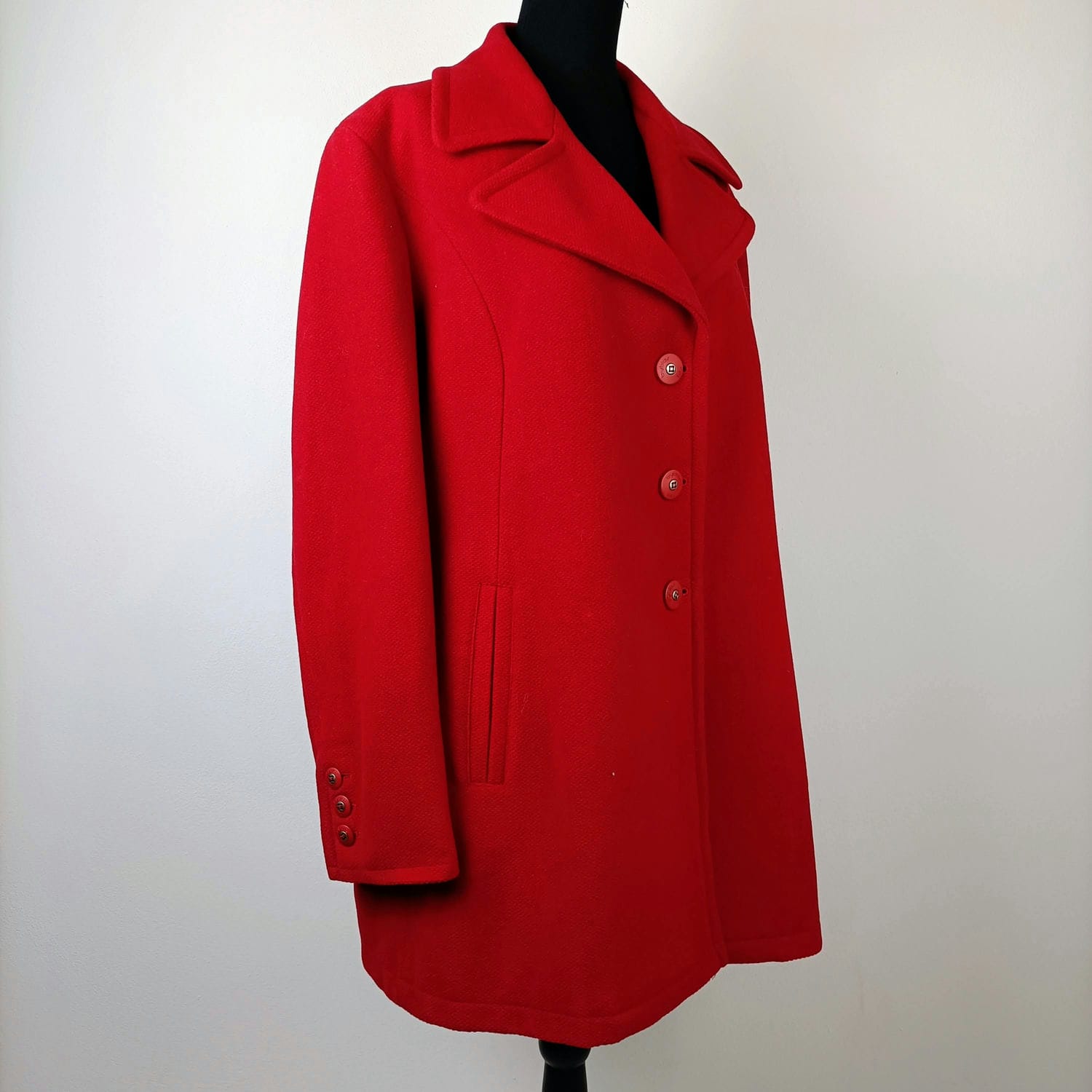 cappotto rosso oversize