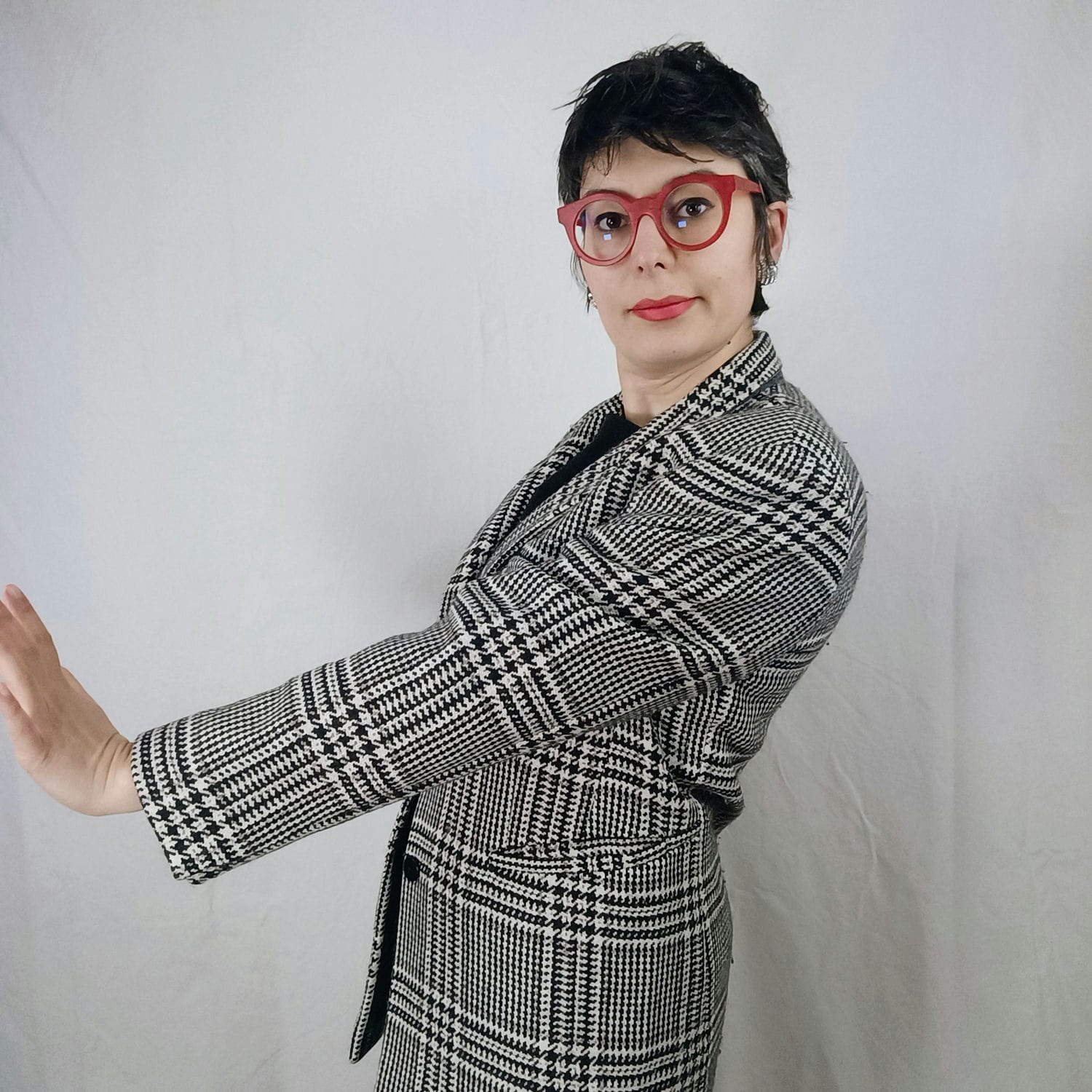 giacca vintage a quadretti