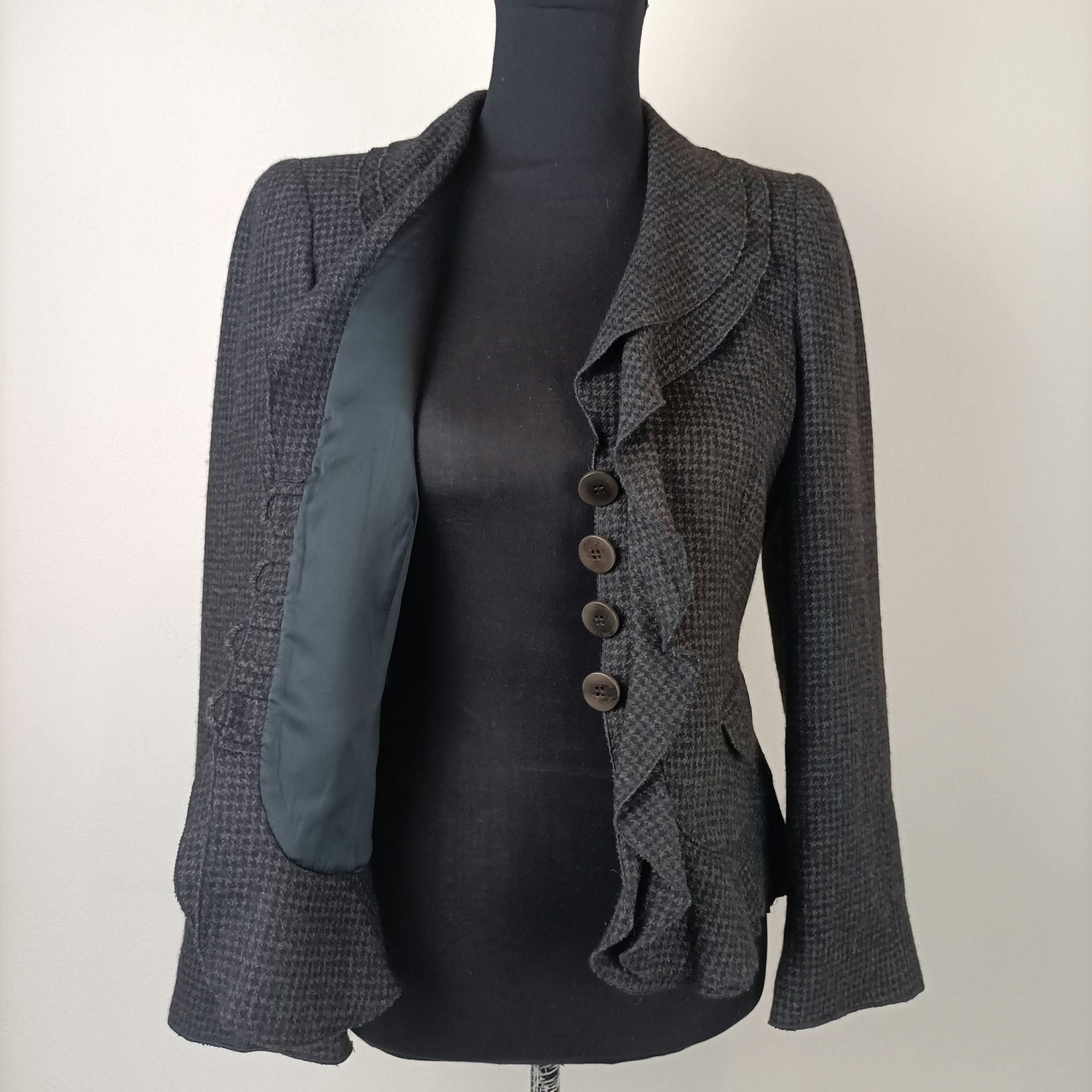 giacca nera in cachemire donna