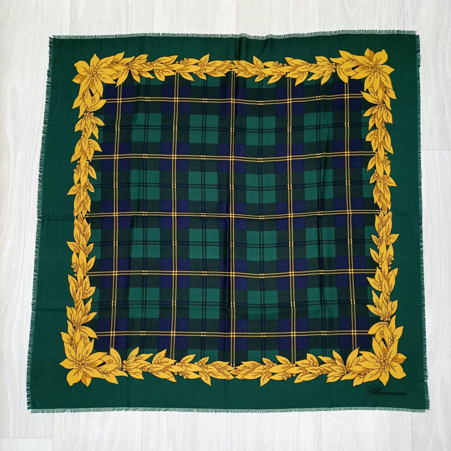 Blumarine vintage sciarpa in lana natalizia