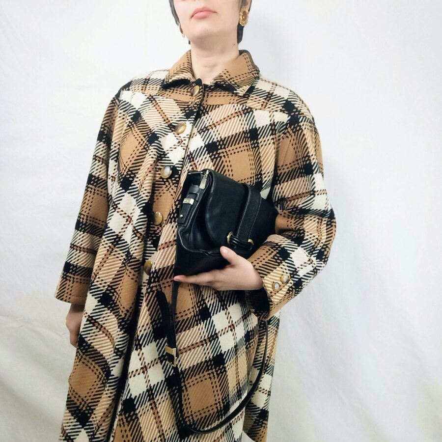 vintage black leather bag
