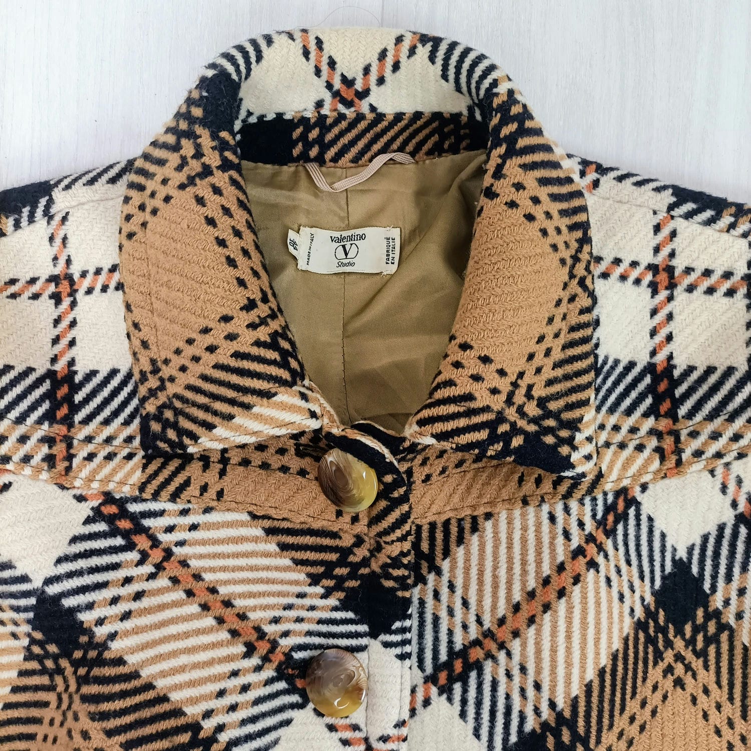 Cappotto mantella tartan Valentino Studio