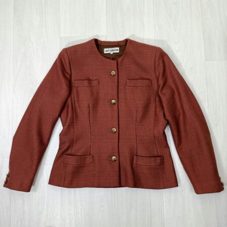 giacca in lana rosso mattone