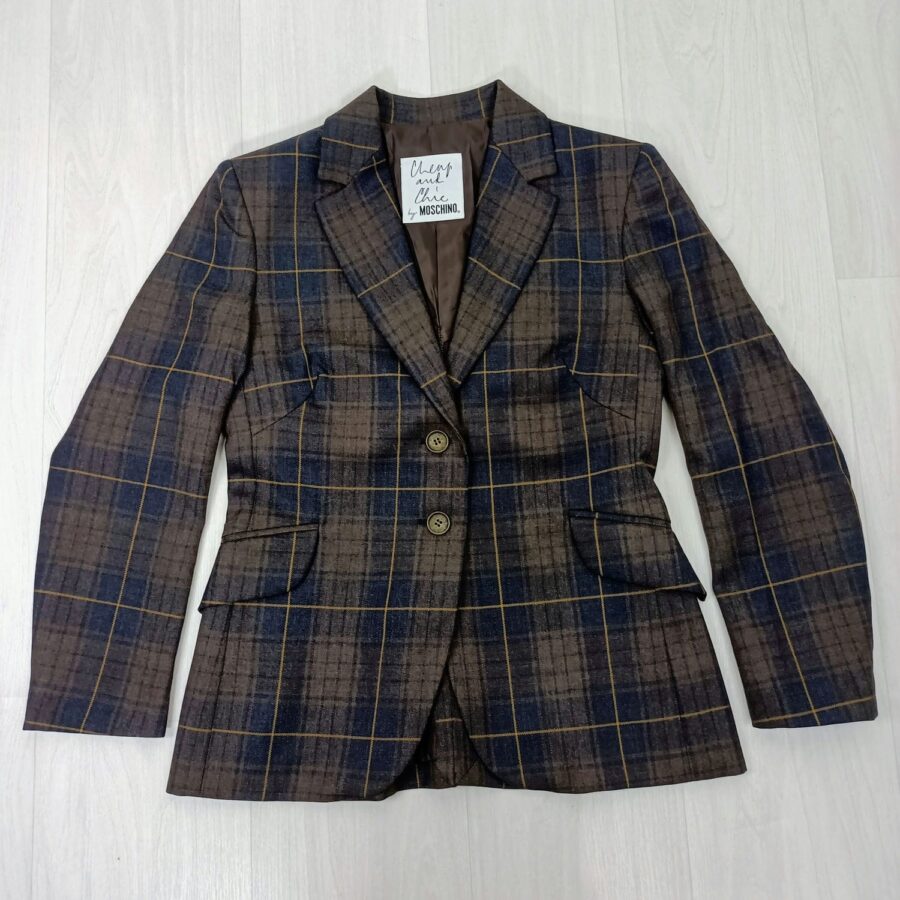 giacca tartan Moschino vintage