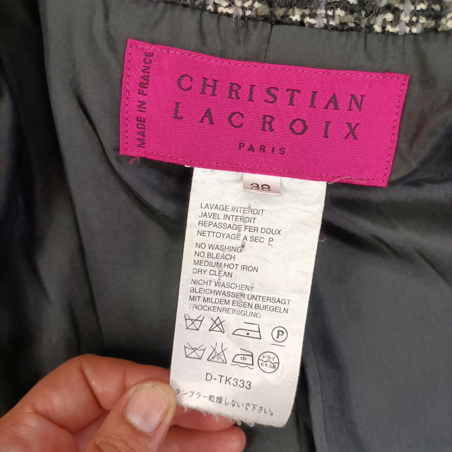 Christian Lacroix vintage cappotto in tweed