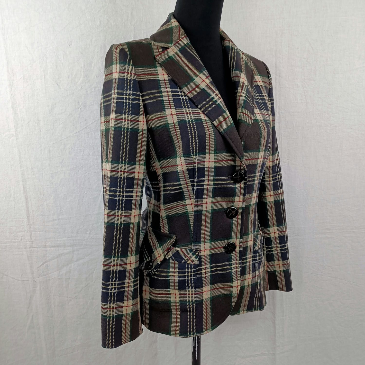 blazer donna tartan vintage