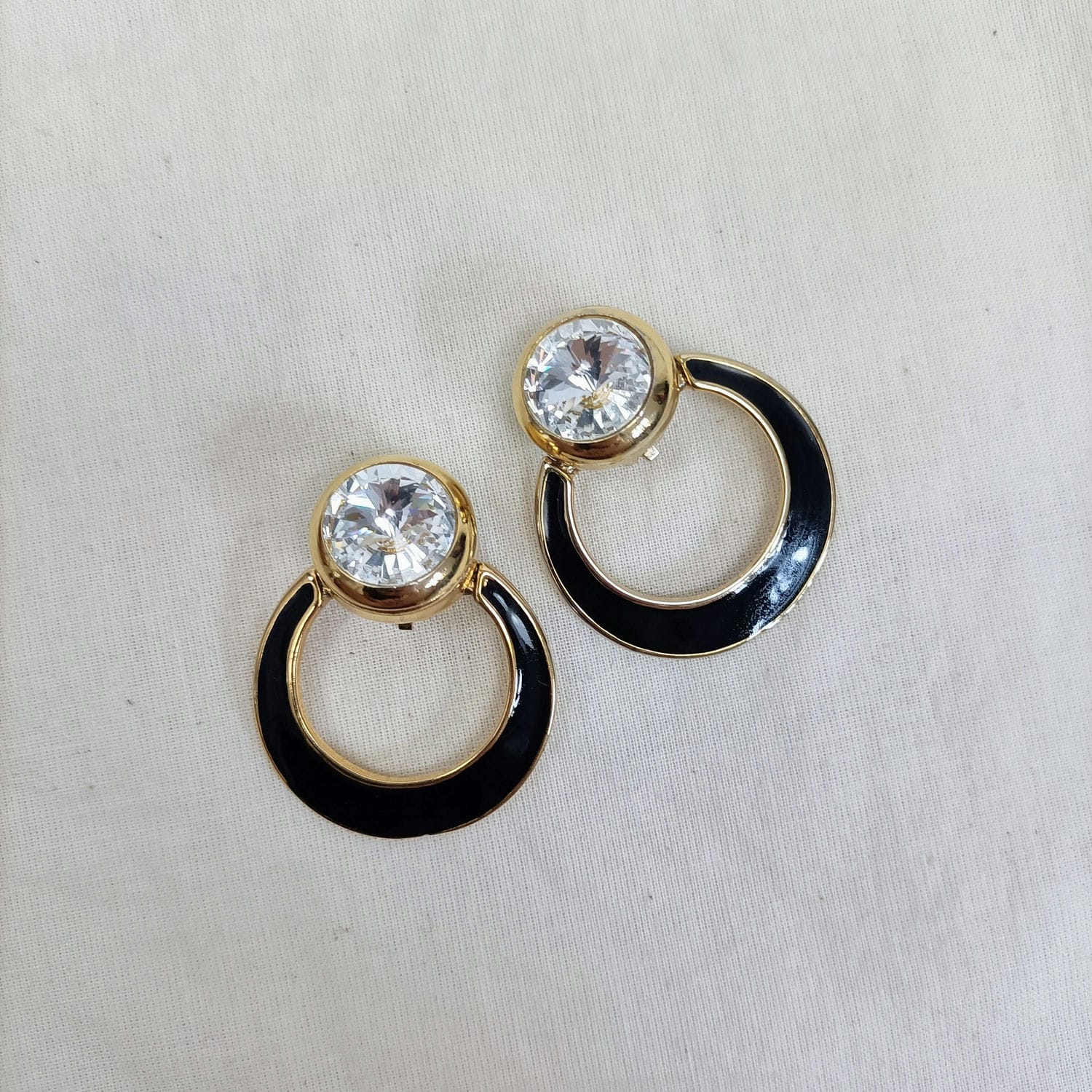 orecchini cerchio strass