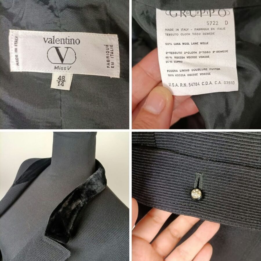 women vintage black jacket XL size
