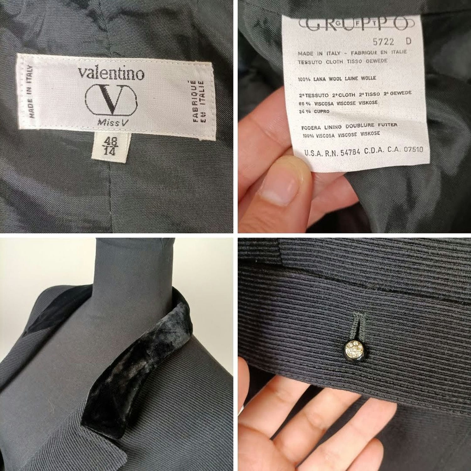 women vintage black jacket XL size