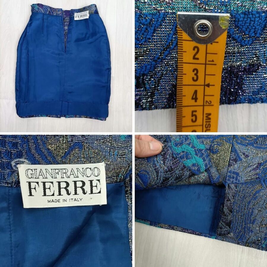 lurex blue skirt
