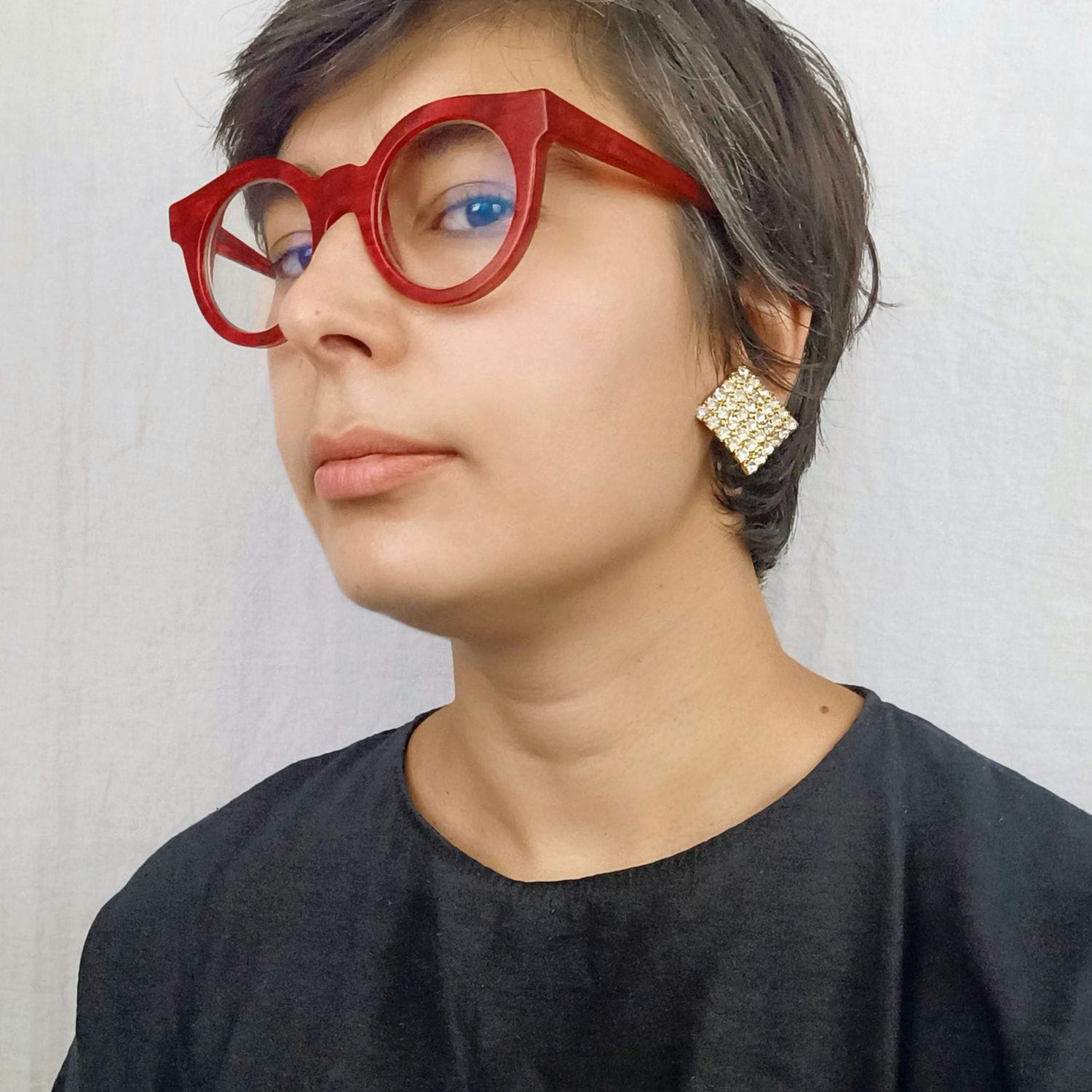 orecchini quadrati vintage