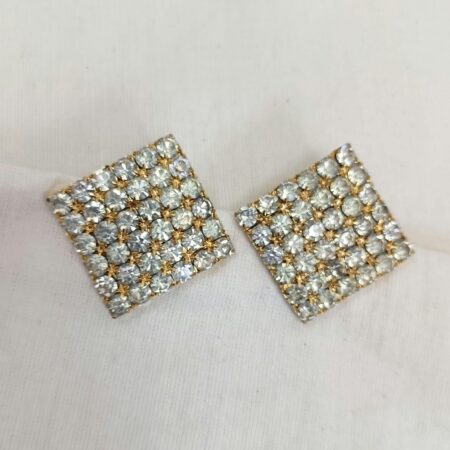 Orecchini quadrati con strass