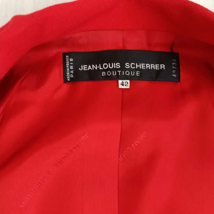 Tailleur rosso Scherrer anni '90