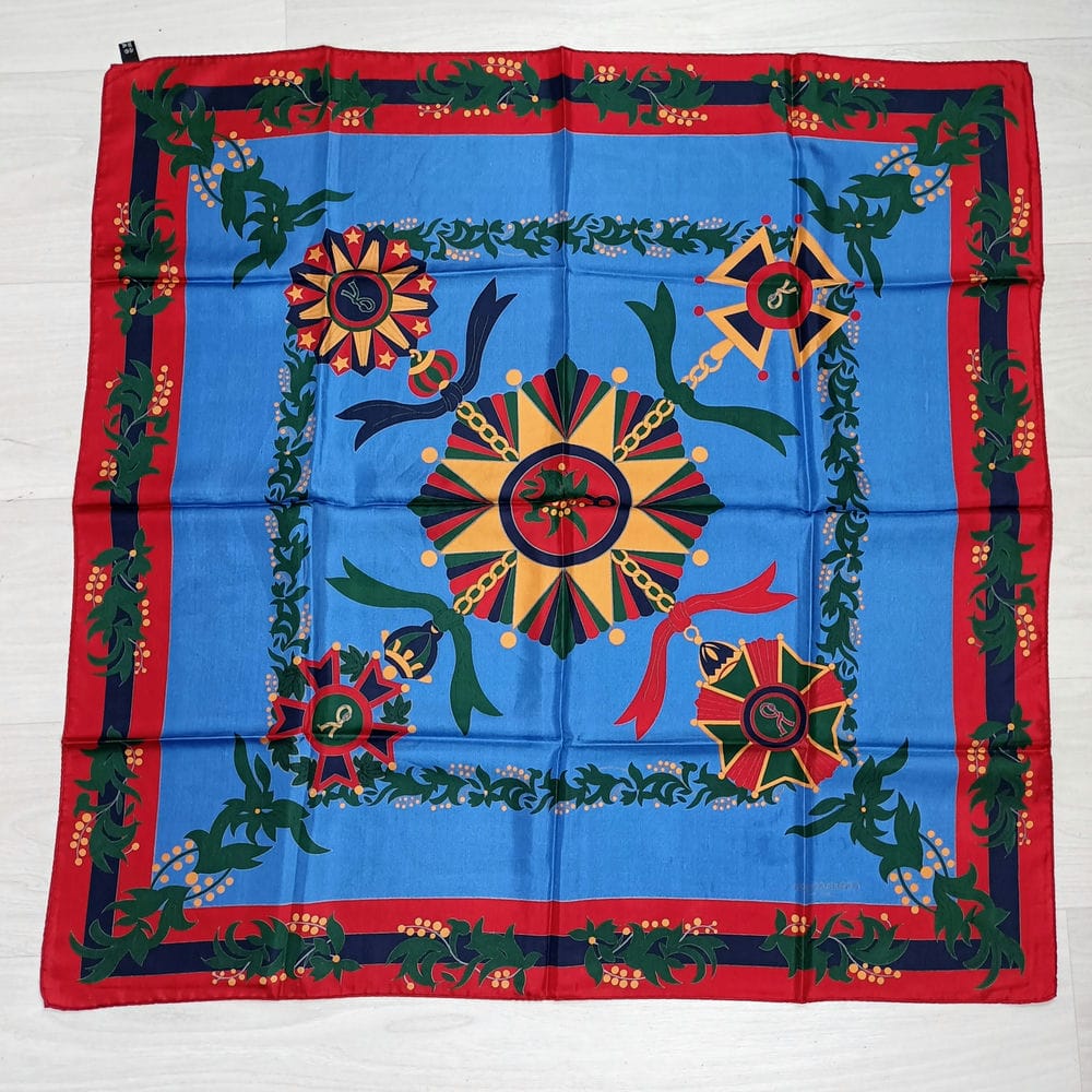 Foulard Roberta di Camerino in seta vintage anni '80 - immagine 9