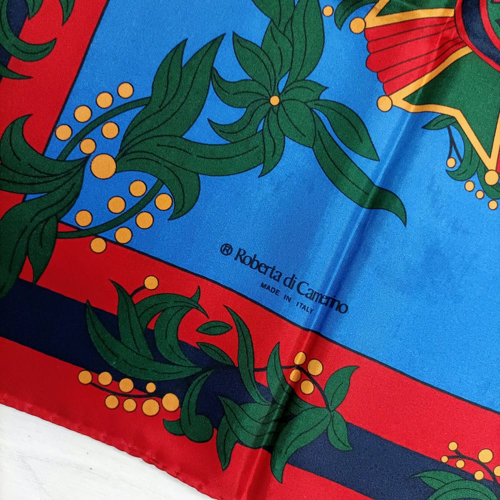 Foulard Roberta di Camerino in seta vintage anni '80 - immagine 4