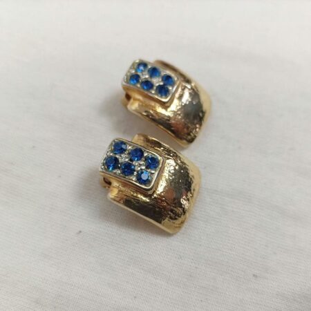 Orecchini blu eleganti vintage anni 80