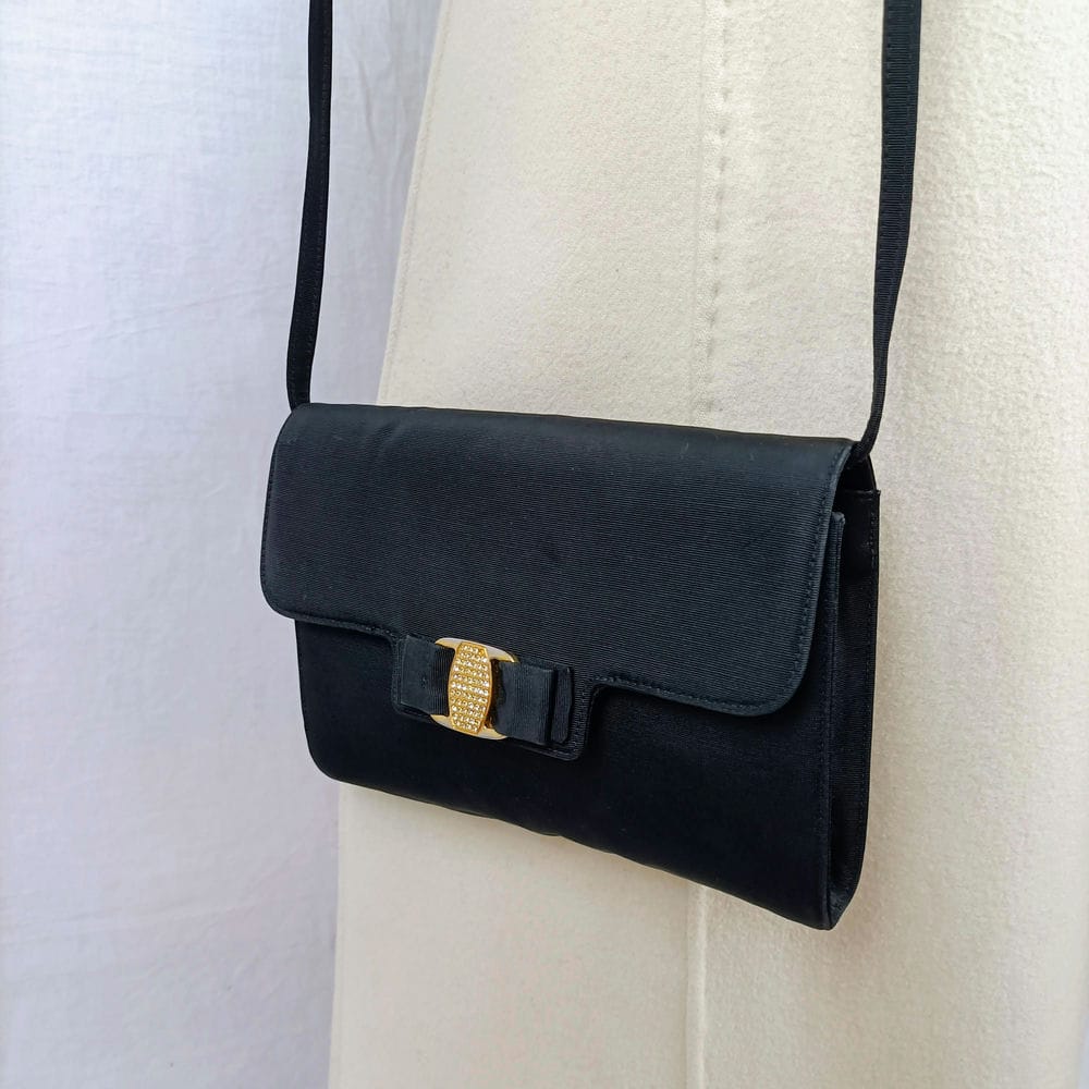 black cocktail bag 1970s