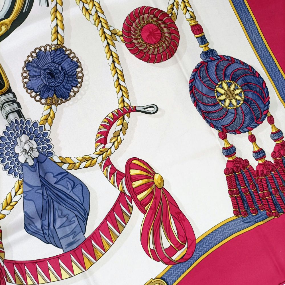 Foulard Hermes vintage Frontaux et Cocardes 1968 - immagine 7