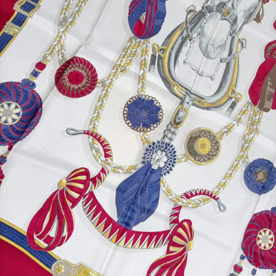 Foulard Hermes vintage Frontaux et Cocardes 1968 - immagine 5