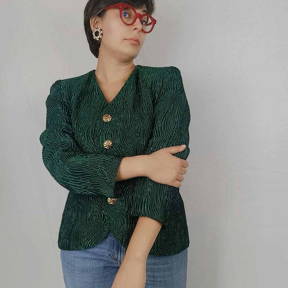 YSL giacca verde smeraldo