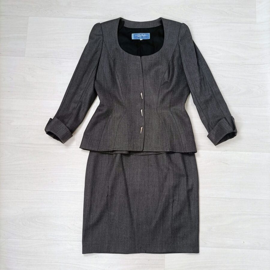 80s wool skirt suit